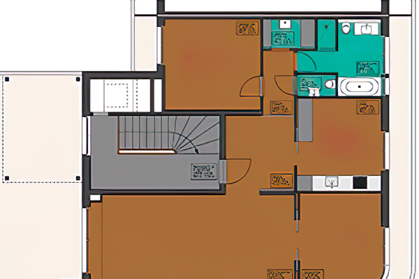 Abbildung Plan Attika-Wohnung mit Terrasse Zürich
