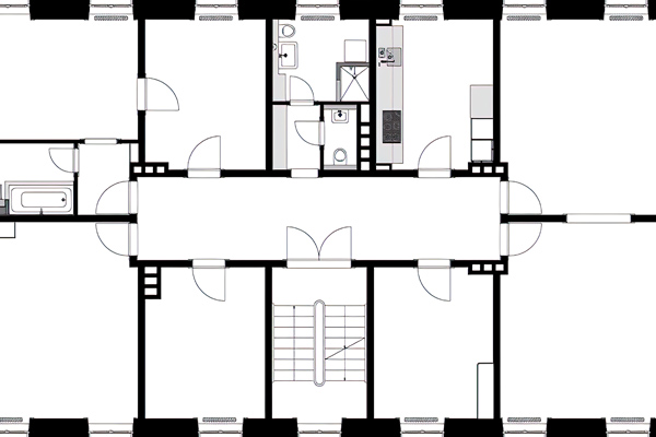 Abbildung Plan Wohnung Winkelwiese Zürch