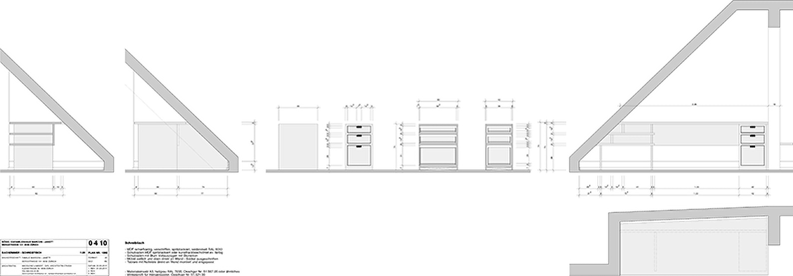 Abbildung Einbauten Tisch