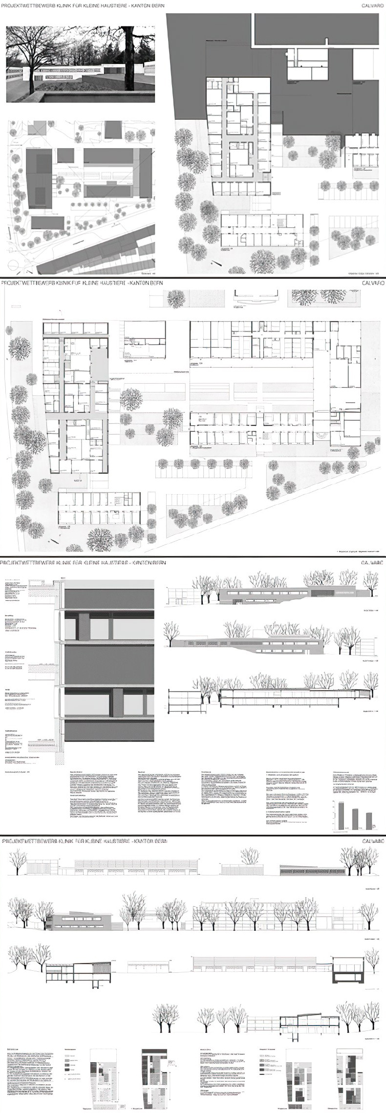 Abbildung Plan Projektwettbewerb Klinik für kleine Haustiere, Bern