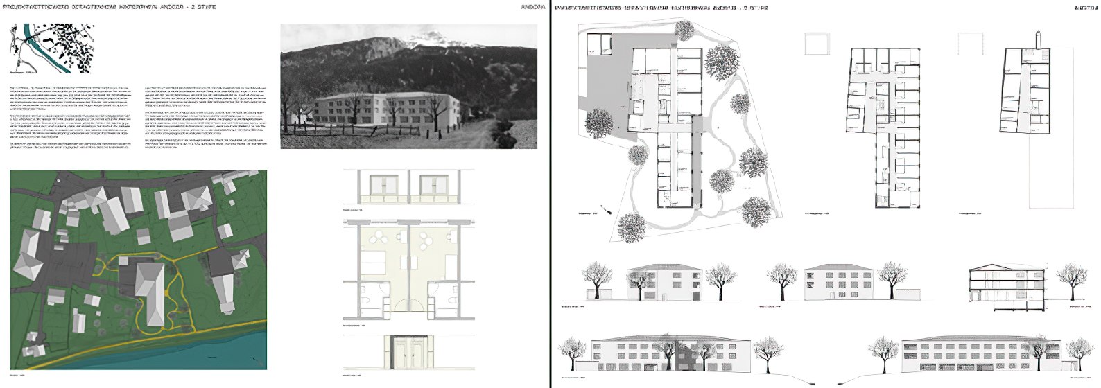 Abbildung Plan Wettbewerb Betagtenheim Hinterrhein, Andeer