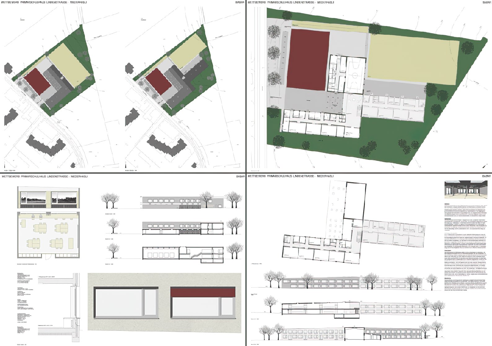 Abbildung Plan Wettbewerb Primarschulhaus Lindenstrasse, Niederhasli